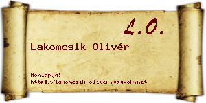 Lakomcsik Olivér névjegykártya