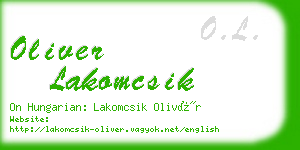 oliver lakomcsik business card